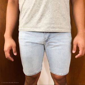 FOREVER 21 MEN Above the knee denim shorts